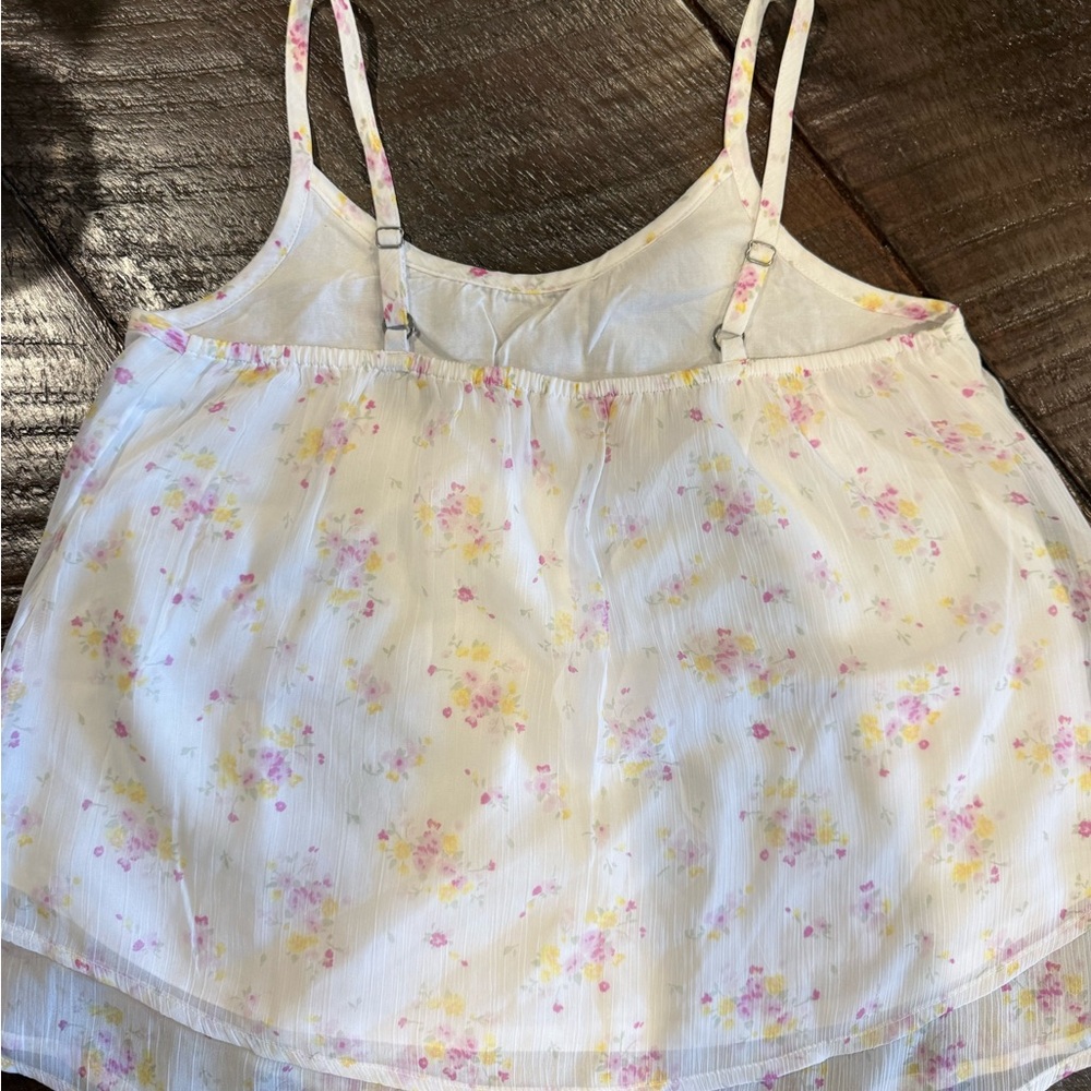 Abercrombie Kids Floral Tank Top - White and Yellow - Picture 4 of 5
